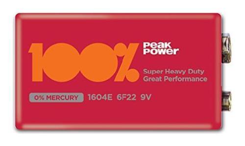 PEAKPOWER BATERIA BATERIE 9V 1604E 6F22 07-2018