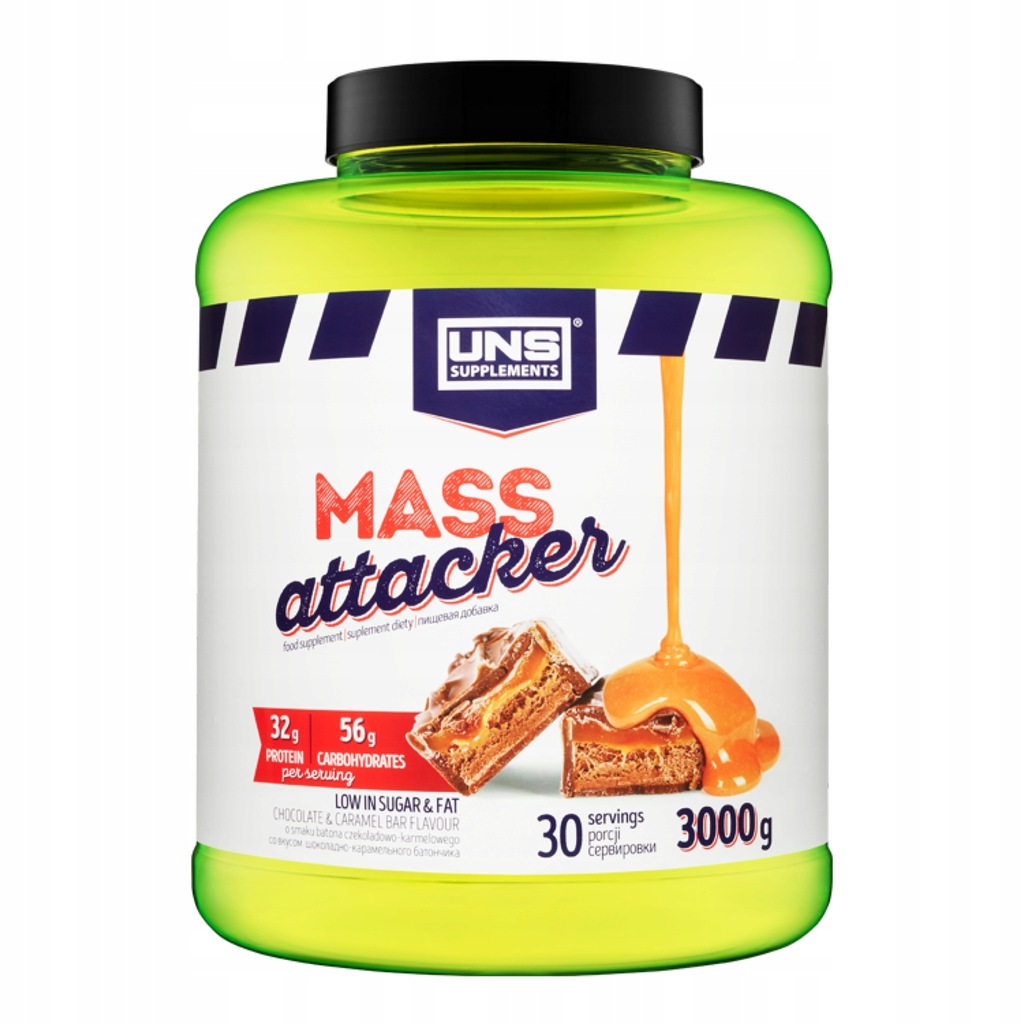 UNS MASS ATTACKER 3 kg MASA SIŁA GAINER PROTEIN