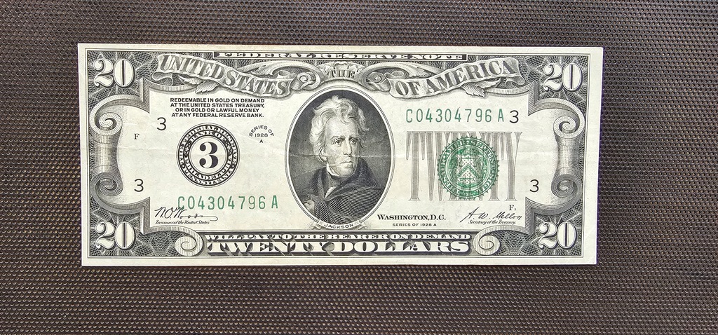 20 dolarów 1928 A Philadelphia NUMERIC 3 RZADKI PIĘKNY