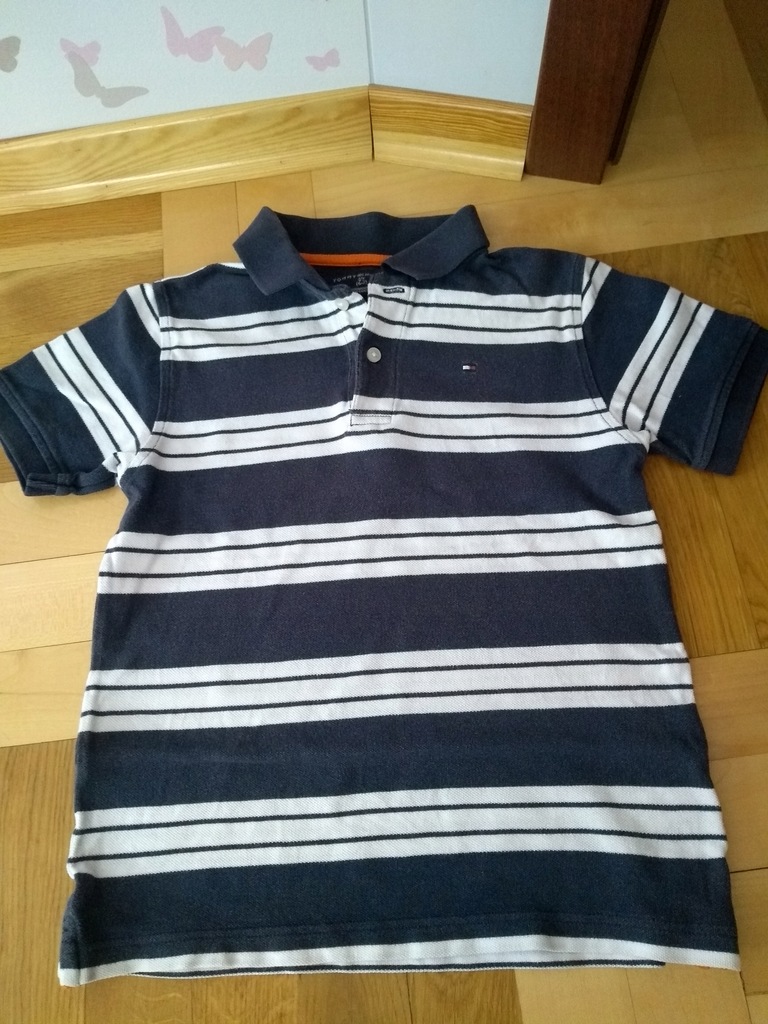 Koszulka polo Tommy Hilfiger r.128-134 8-9l paski