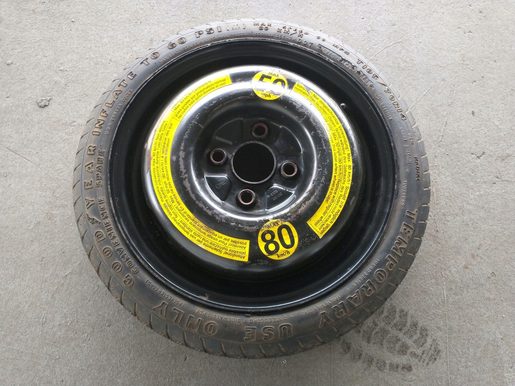 1x Koło dojazdowe 14" 3.5Jx14 4x100 ET 45 VW Skoda