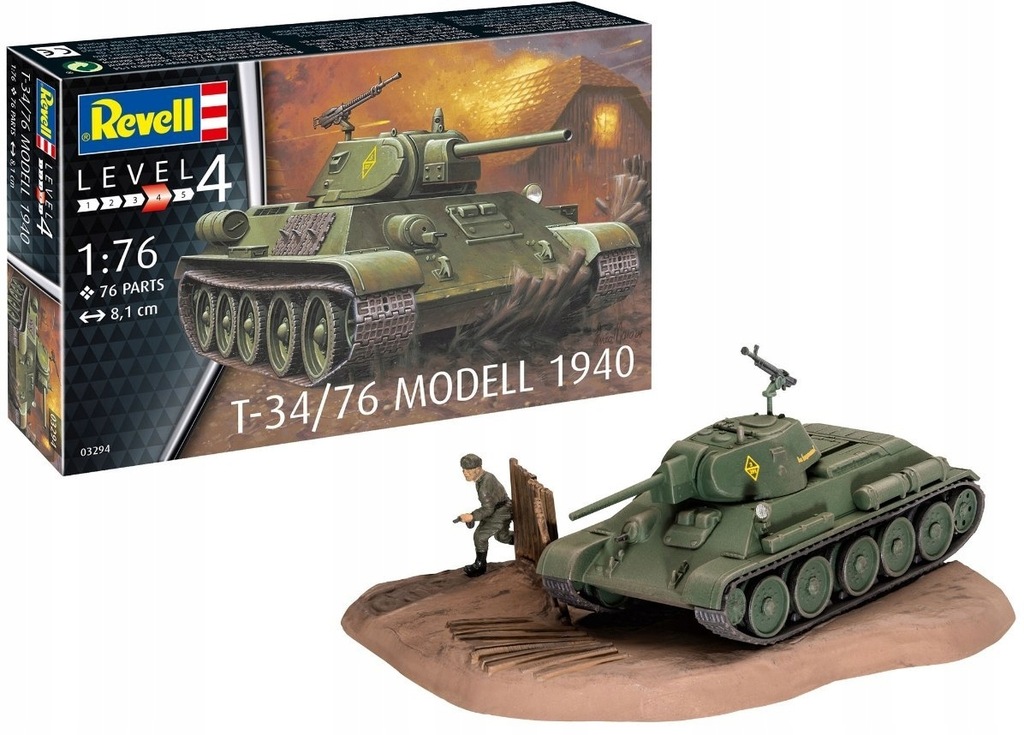 Купить Комплект модели Revell Czolg T-34/76 Modell 194: отзывы, фото, характеристики в интерне-магазине Aredi.ru