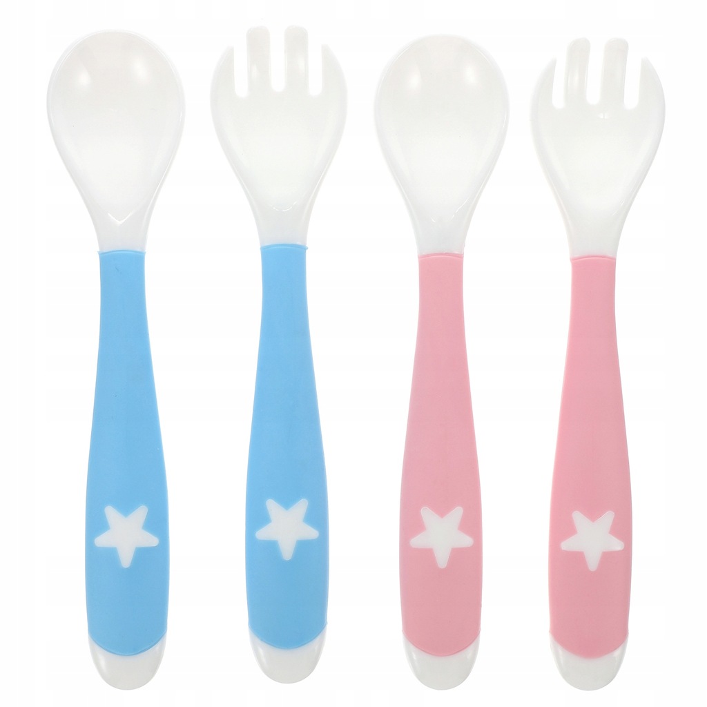 4 SZTUK Baby Kids Naczynia Spoon Baby Spoon and Fo