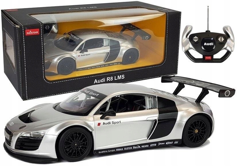 AUTO R/C AUDI R8 LMS RASTAR 1:14 SREBRNE, LEANTOYS