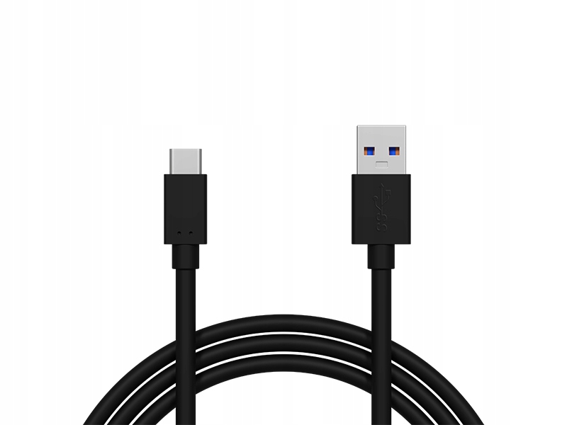 Przyłącze USB 3.0 A - USB-C 1m czarne BL