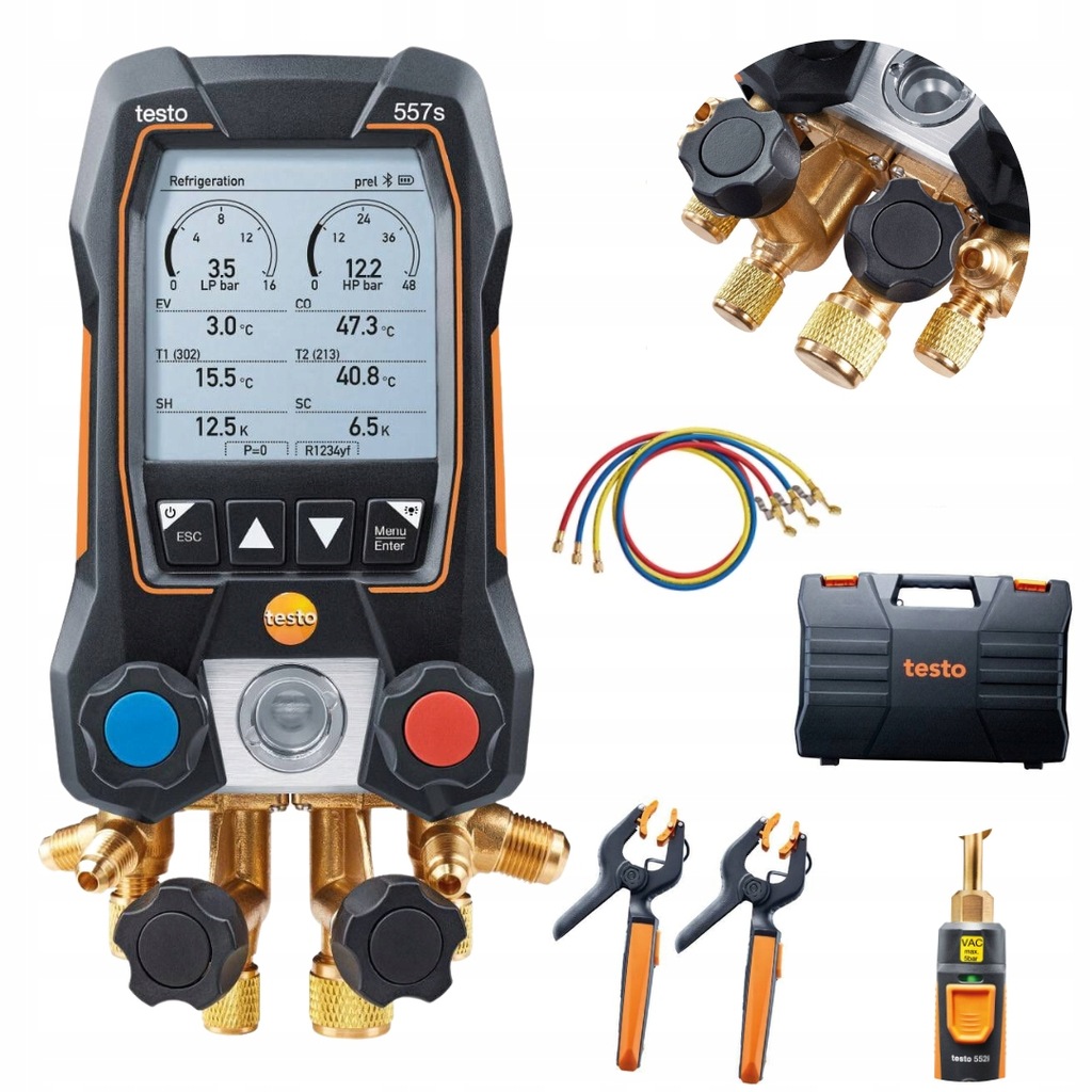 Manometry Testo 557s z wężami 115i,552i