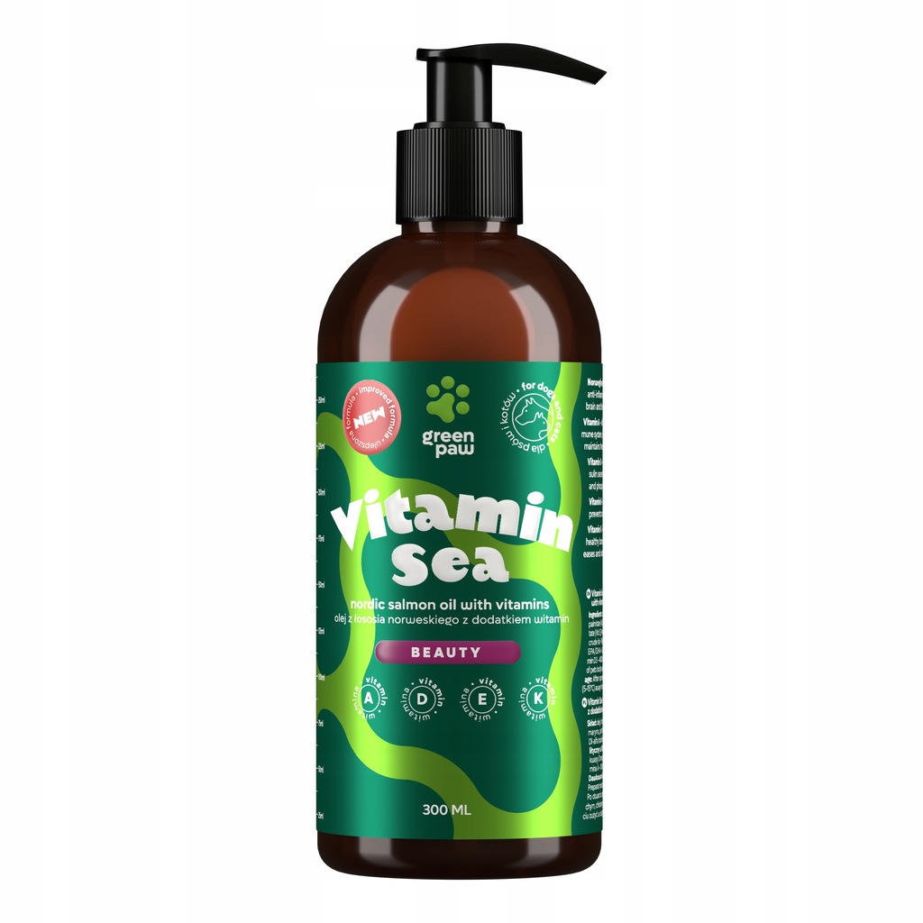 GREEN PAW OLEJ Z ŁOSOSIA NORWESKIEGO VITAMIN SEA 300ML