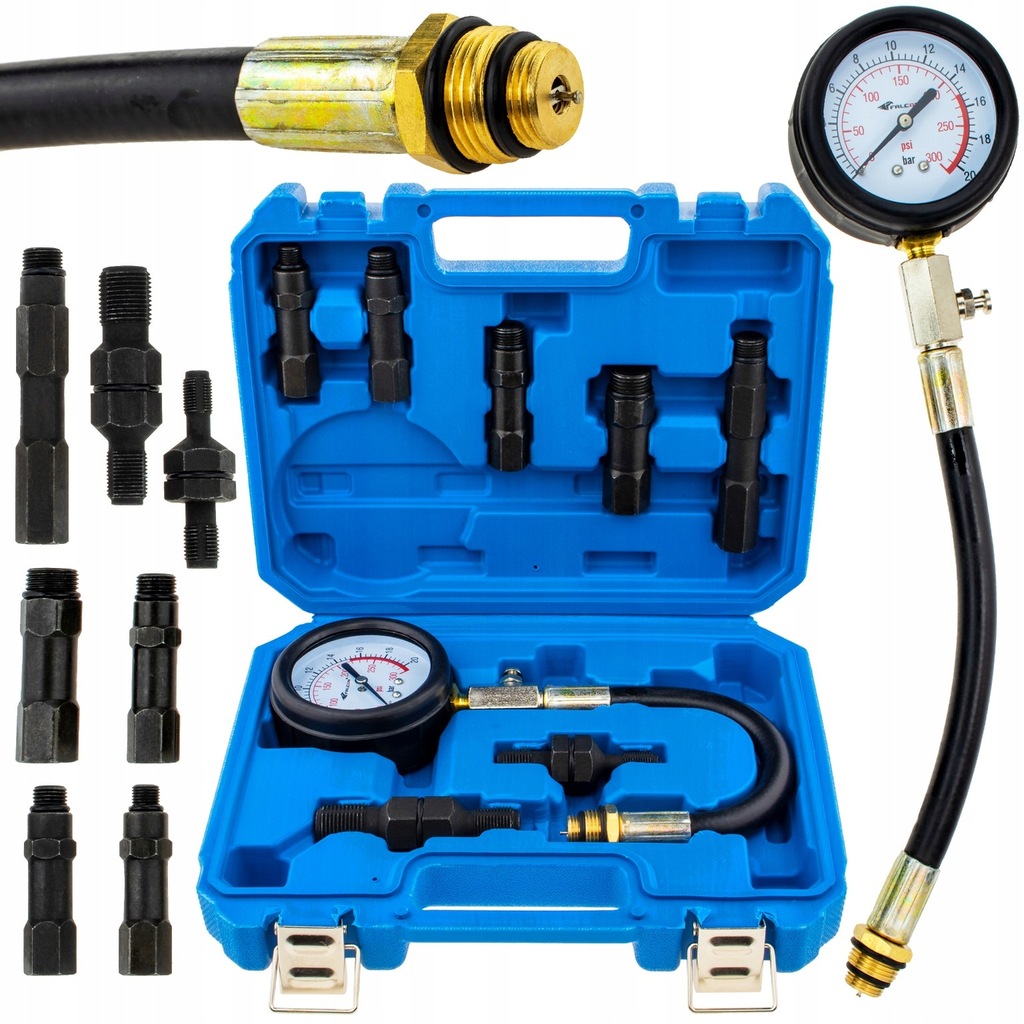 MIERNIK PRÓBNIK CIŚNIENIA SPRĘŻANIA ZESTAW BENZYNA