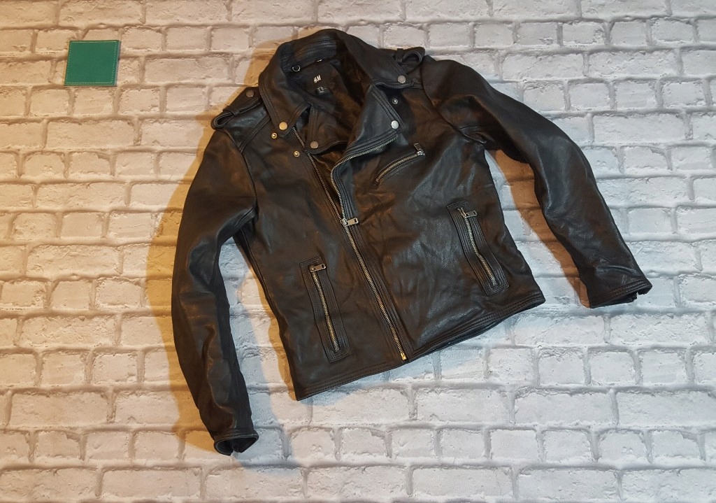 Kurtka skóra H&M cafe racer (rozmiar S)