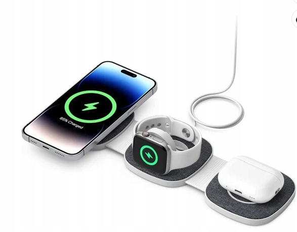Ładowarka Indukcyjna T1 3 in 1 Magsafe Wireless Charger DARK GREY