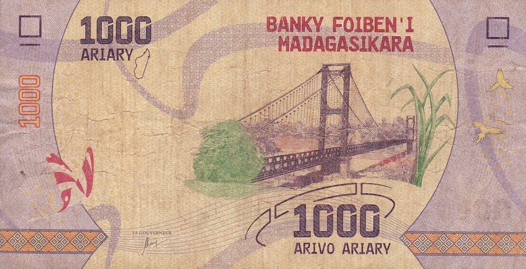 Banknot Madagaskar 1000 Ariary