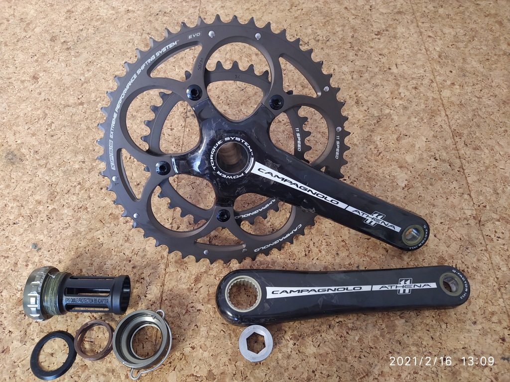 Campagnolo Athena カーボンクランク 165mm 50/34T Campagnolo Athena カーボンクランク 165mm 50/34T Campagnolo