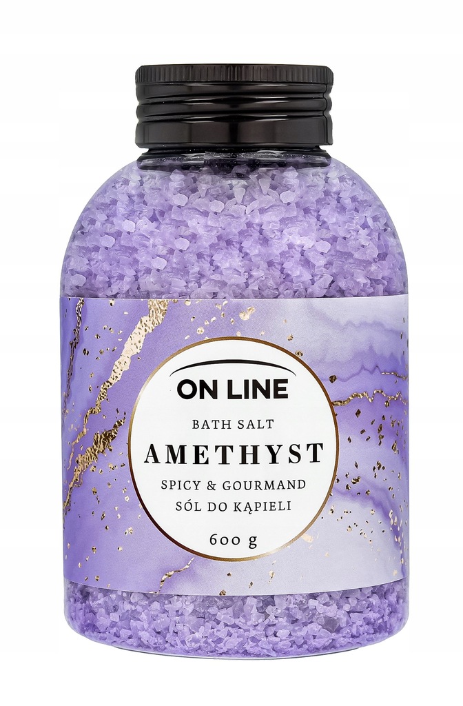 ON LINE Sól do kąpieli Amethyst - Spicy & Gourmand 600g