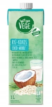 GO VEGE Ryż Kokos Napój ryżowo-kokosowy 1L