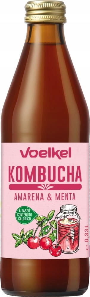 Kombucha wiśnia-mięta BIO 330 ml VOELKEL