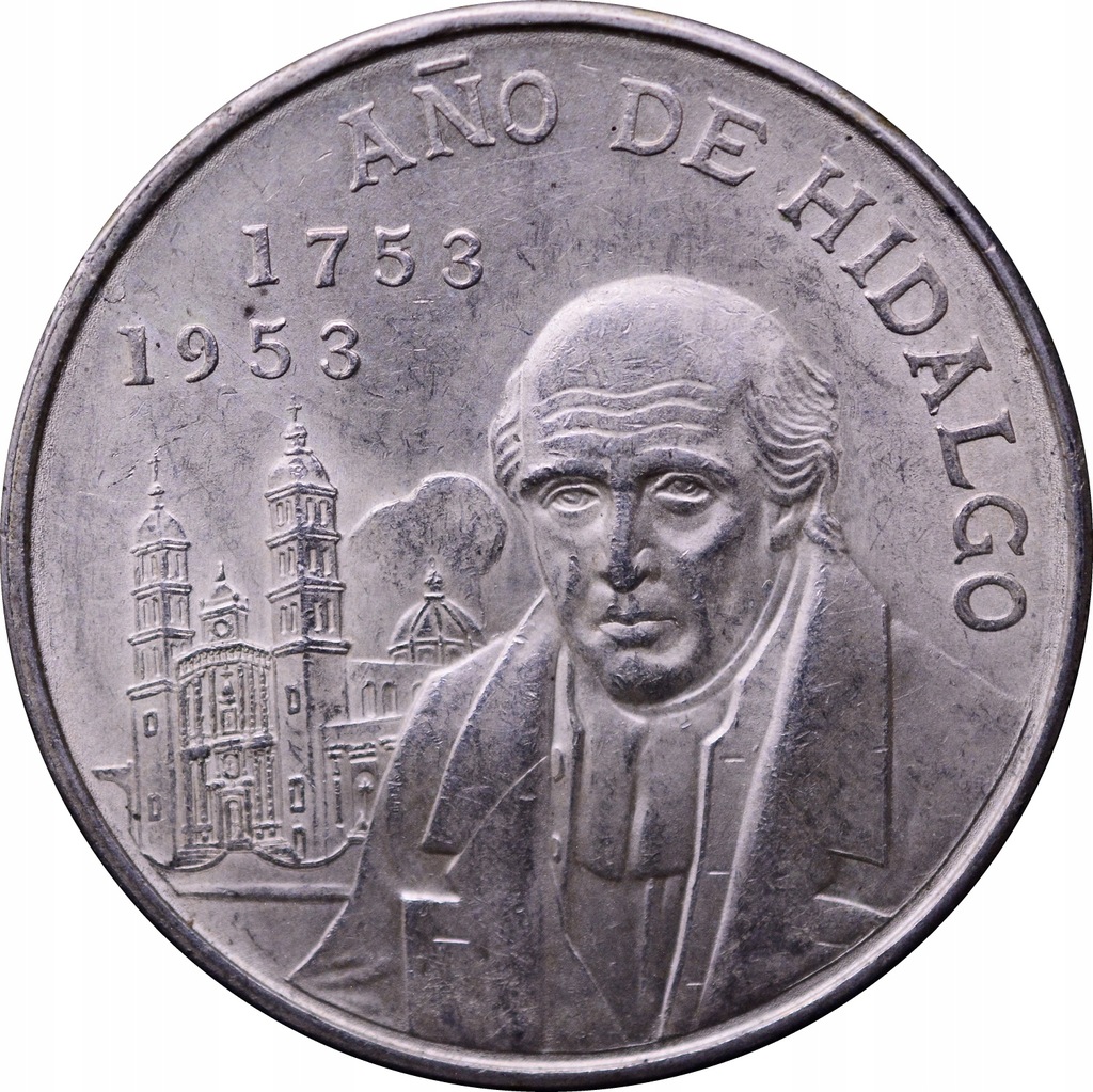 18.MEKSYK, 5 PESOS 1953 HIDALGO - 200 R.URODZIN