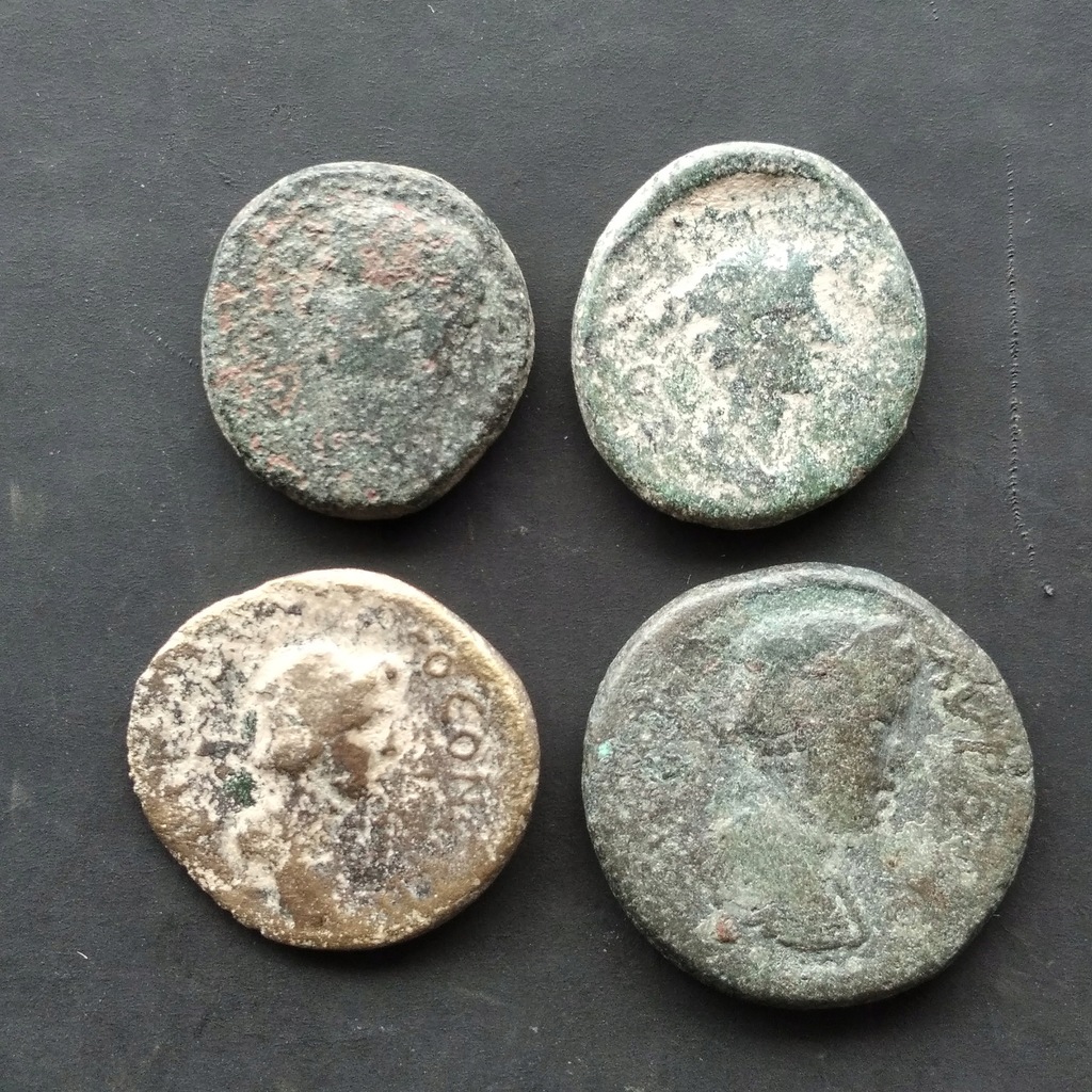 4 x brąz Antyczna Grecja ZESTAW monet