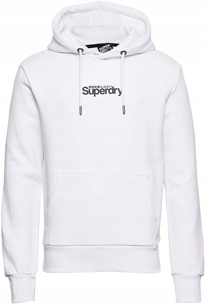 SUPERDRY BLUZA MĘSKA Z KAPTUREM WHITE LOGO HOODIE