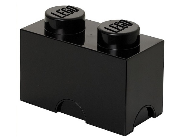 LEGO POJEMNIK PUDEŁKO KLOCEK 2 CZARNY KOSZALIN