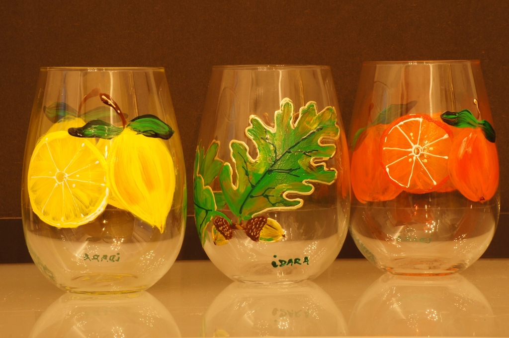 szklanka ręcznie malowana , do napojów 500 ml, rękodzieło , sztuka użytkowa
