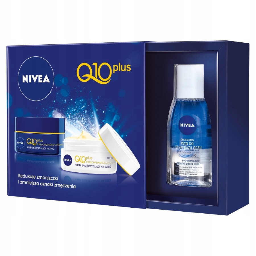 NIVEA Q10 PLUS ZESTAW 3el. KREM DZIEŃ + NOC + OCZY