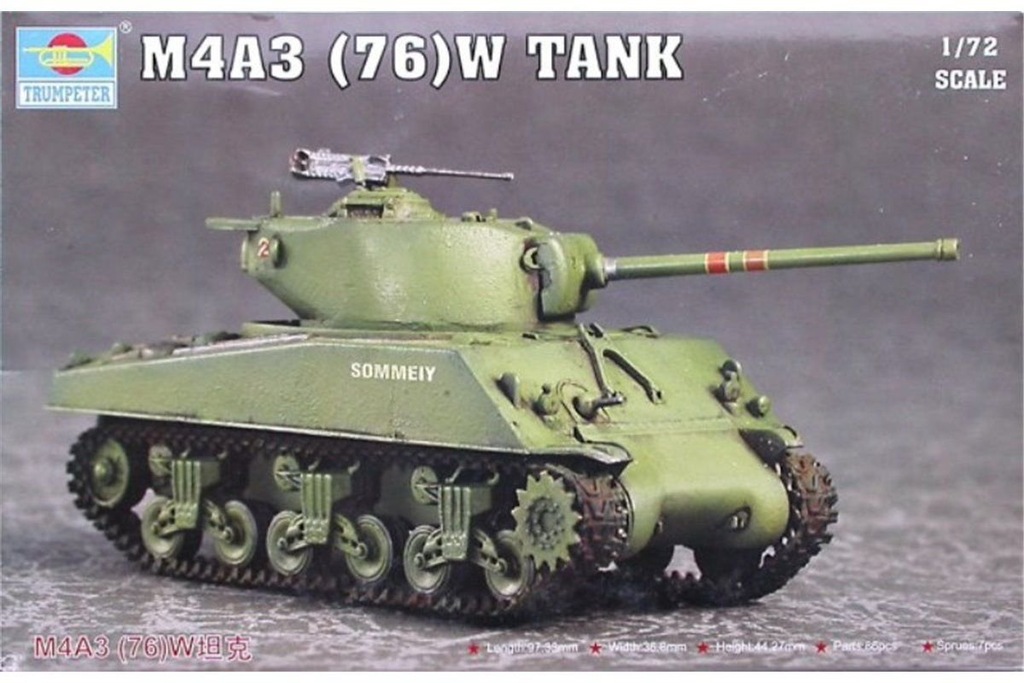 TRUMPETER M4A3 (76)W TANK 07226 SKALA 1:72