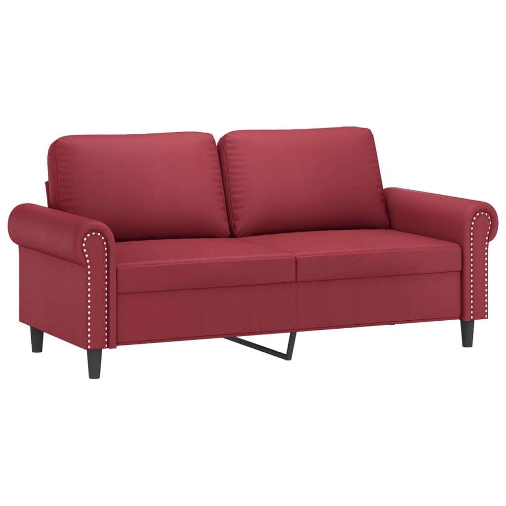 vidaXL 2-osobowa sofa, winna czerwień, 140 cm,