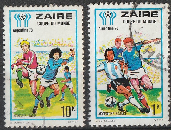 ZAIR - MŚ ARGENTYNA - 1978 - KASOWANE