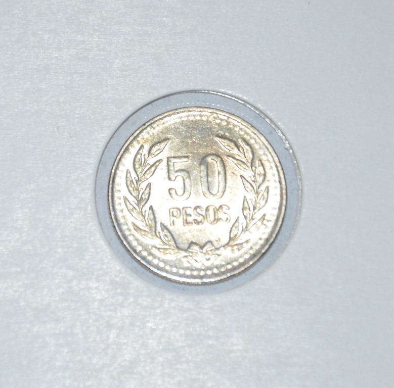 Kolumbia 50 pesos 2003 - mennicza, w holderze