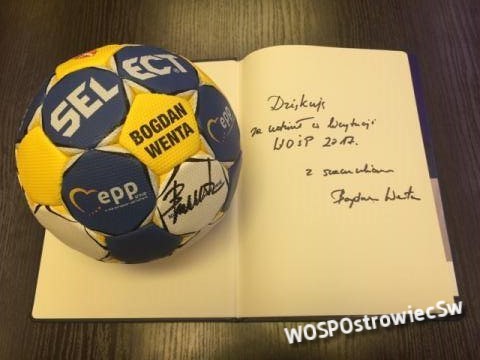 Piłka ręczna z autografen od Bogdana Wenty