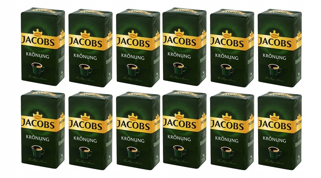 12 x Niemiecka Kawa mielona Jacobs Kronung 500g