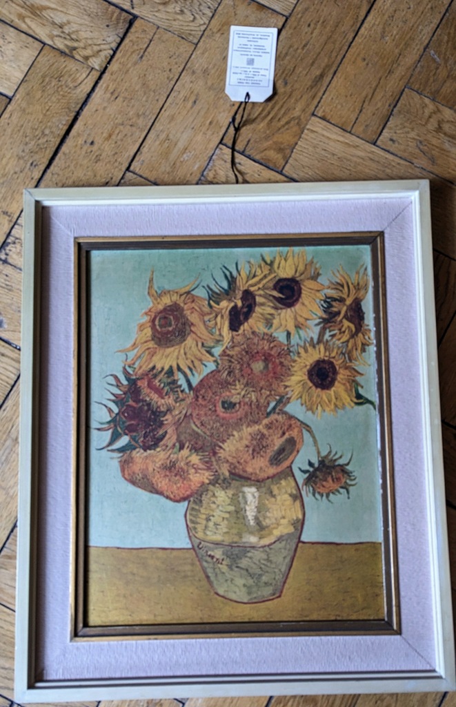 Obraz Vincent van Gogh SŁONECZNIKI reprodukcja wykonanie 1980 metka