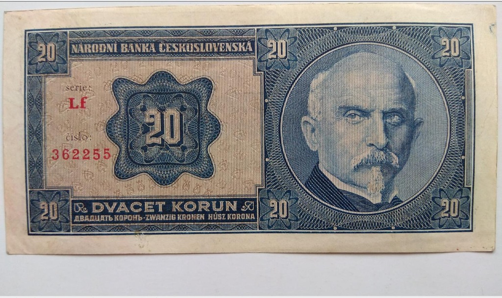 20 KORON - 1926r. ,REPUBL.CESKOSLOVENSKA, st.II-