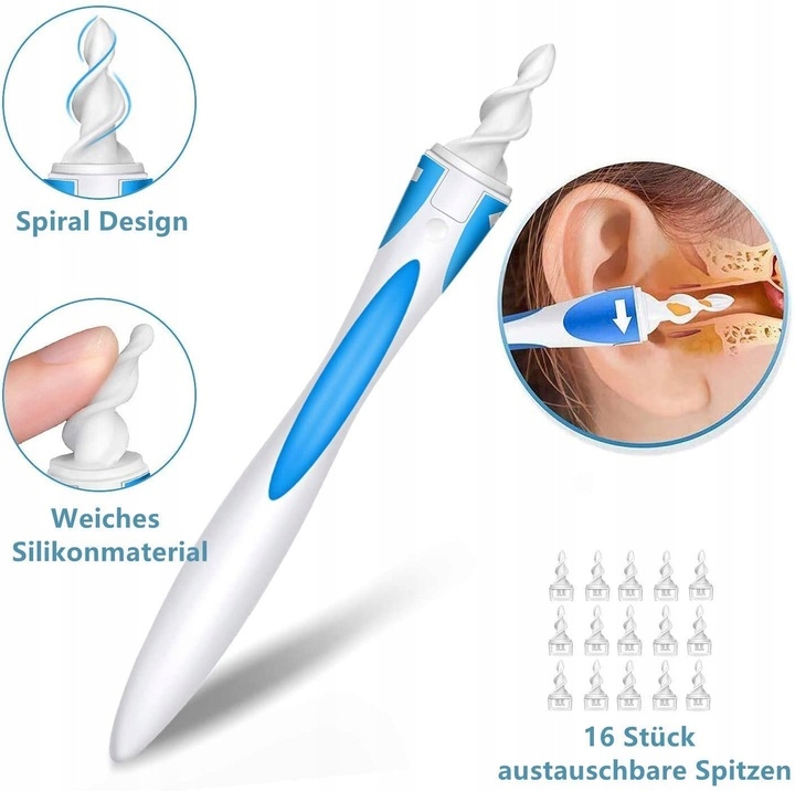 Przyrząd do czyszczenia uszu Findback, 16 końcówek