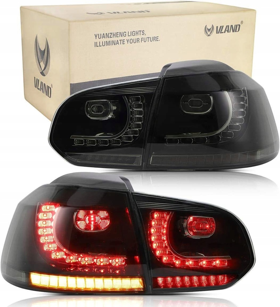 LAMPY TYLNE REFLEKTORY LED VLAND DO GOLF 6 MK6 VI - 12902418080 ...