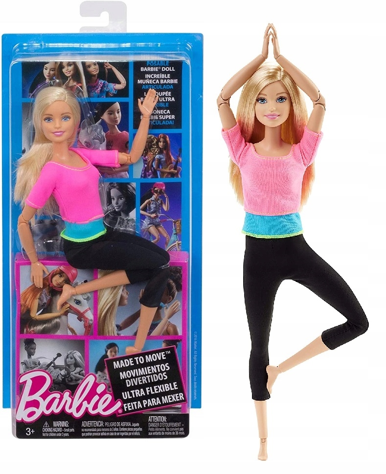 BARBIE MADE TO MOVE BLONDYNKA FITNESS MATTEL DHL82