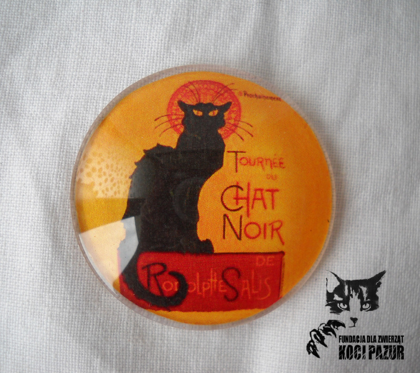 Magnes szklany kot nr 6 (chat noir)