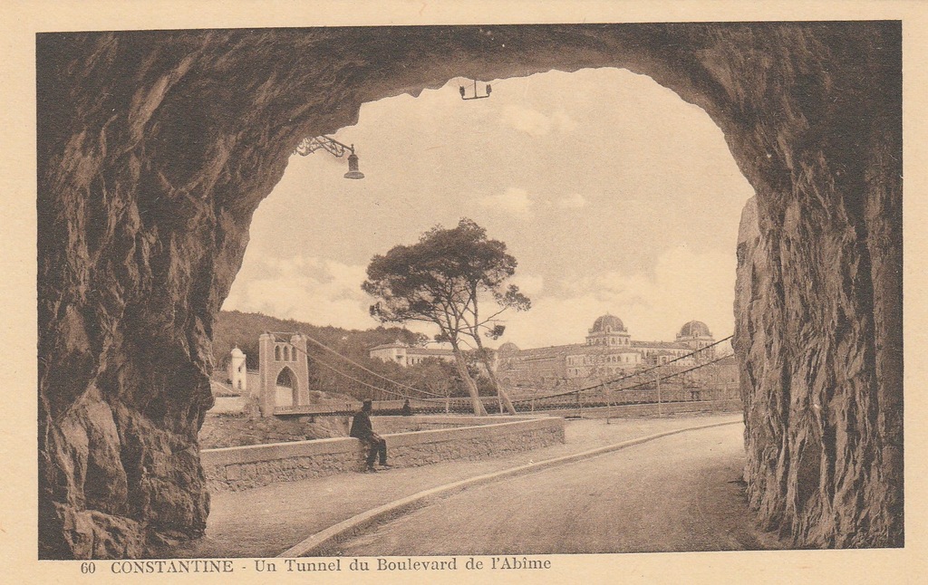 371.Algieria Konstantyna,Widok z Tunelu na Bulwar,Przedwojenna Pocztówka