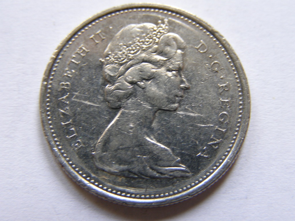 KANADA CANADA 25 CENTS 1974 ROK BCM !!!!!!!!! 0877