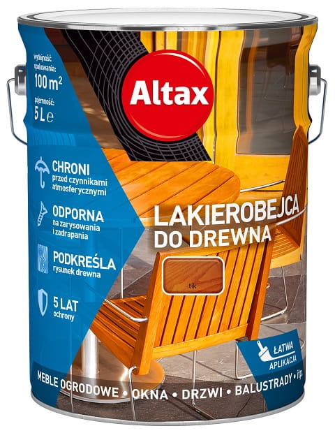 Altax Lakierobejca do Drewna 5L Tik