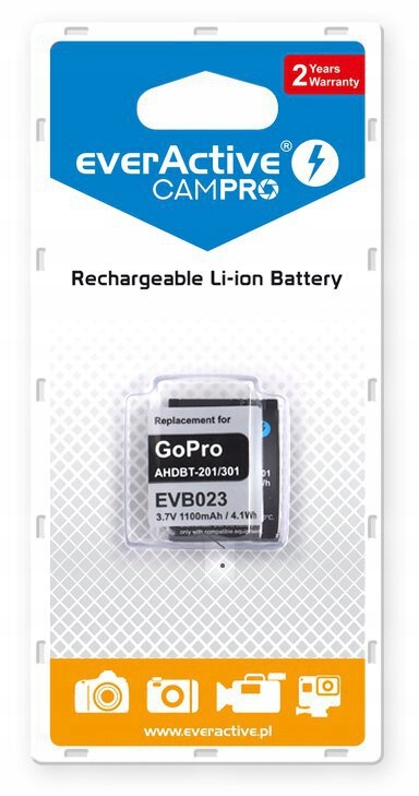 Bateria CamPro do GoPro HERO 3 3HD 1100mAh GW24