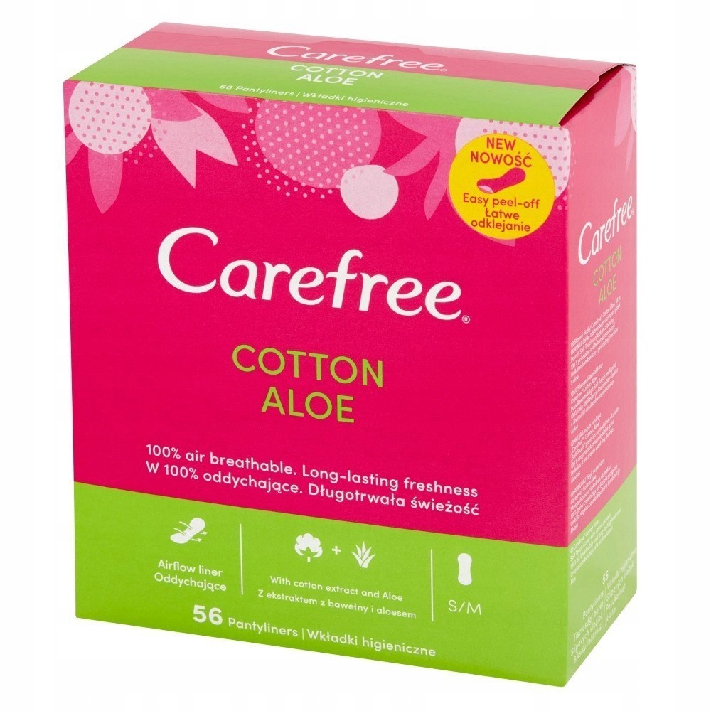 Carefree Cotton Aloe Wkładki higieniczne 1op.-56sz