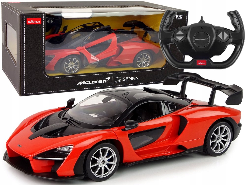 Import LEANToys Auto R/C McLaren Senna Rastar 1:14 Czerwone Na Pilota