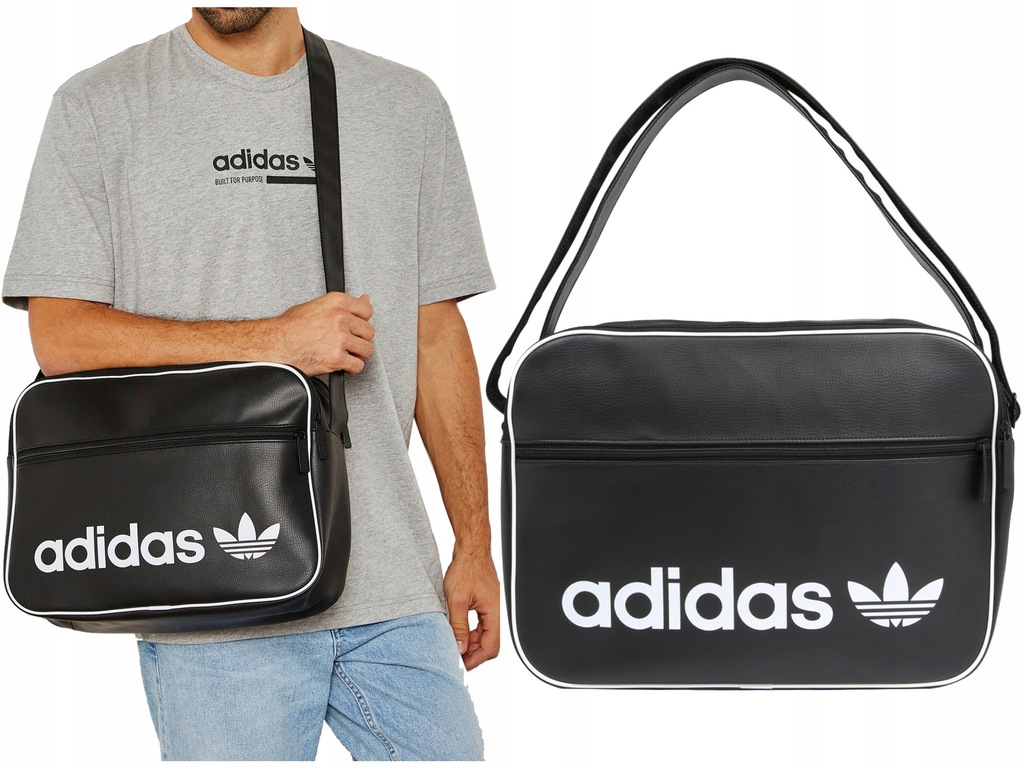 ADIDAS TORBA CZARNA SPORTOWA NA RAMIĘ A4 DH1002