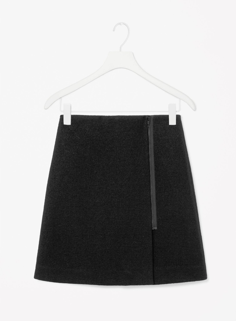 COS Wool FRONT ZIP SKIRT SPÓDNICZKA-S