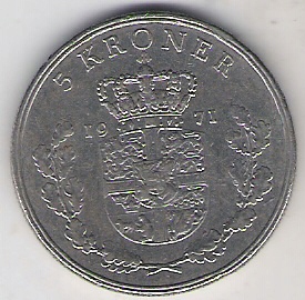 Dania 5 kroner 1971 (Fryderyk IX )