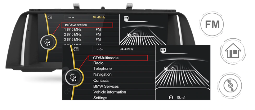 GPS Radio Nawigacja BMW 5 Series F10 F11 520 8215066437