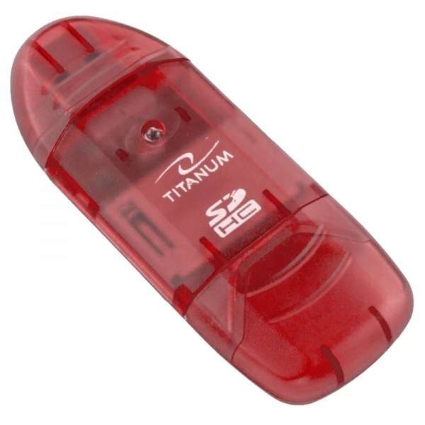 TA101R Czytnik kart SDHC czerwony Titanum Titanum
