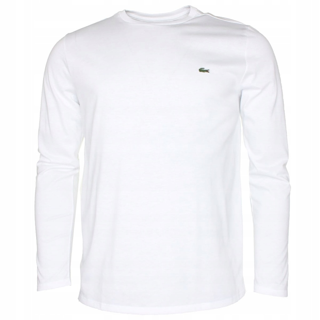 KOSZULKA T-SHIRT LACOSTE LONGSLEEVE r/L BIAŁA