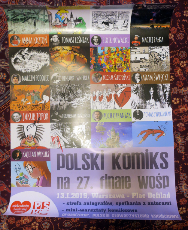 Plakat Polski komiks na 27. finale WOSP (unikat!)